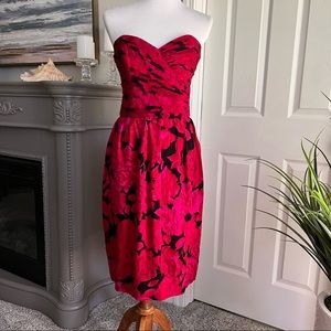 Vintage Silk Sweetheart Neck Cocktail Dress